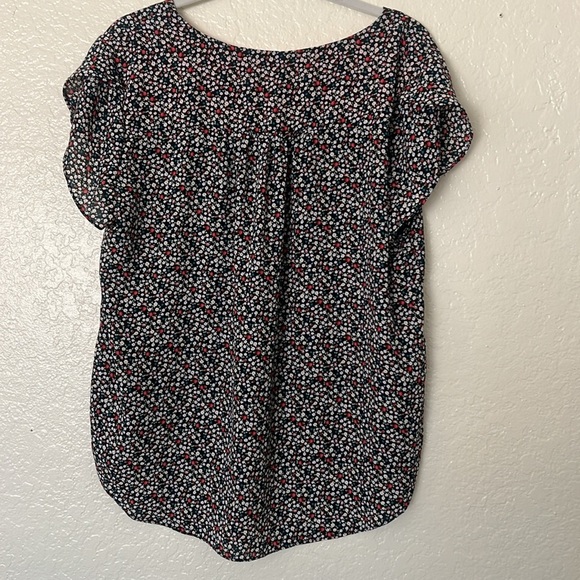 Lily White Women's Floral Blouse size XL - Picture 4 of 6